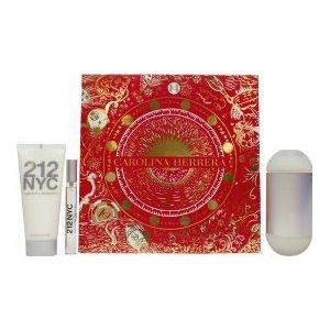 Carolina Herrera 212 NYC Gift Set 100ml EDT + 100ml Body Lotion + 10ml EDT