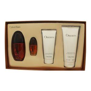 Calvin Klein Obsession Femme Geschenkset 100ml EDP + 15ml EDP + 200ml Lotion + 100ml Douchegel