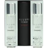 Chanel Allure Homme Sport Geschenkset 20ml EDT Spray + 2 x Navulling