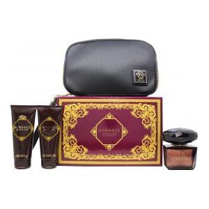 Versace Crystal Noir Geschenkset 90ml EDT + 100ml Body Lotion + 100ml Douchegel + Tasje