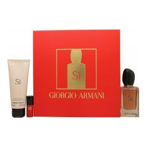 Giorgio Armani Si Gift Set 50ml EDP + 50ml Body Lotion + Mini Lipstick
