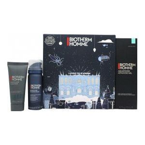 Biotherm Homme Aquapower Geschenkset 75ml Aquapower Advanced Gel + 4ml Basic Line Reiniger + 50ml Scheerschuim