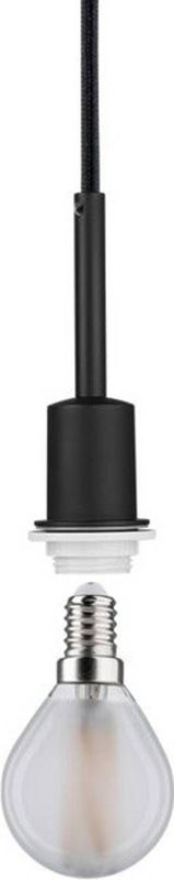 Paulmann - URail DecoSystems - Pendelarmatuur - Mat Zwart - E14 Fitting, Dimbaar, Diameter 4.4 cm