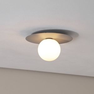 TK Lighting Pixie plafondlamp, grijs, glas, Ø 25 cm, globe, G9