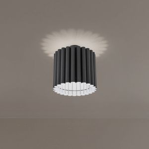 Lindby plafondlamp 'Melia' (modern) in Zwart uit textiel/stof zijde o.a. voor woon-/ eetkamer - met stoffen kap, plafondverlichting Lindby plafondlamp 'Melia' (modern) in Zwart uit textiel/stof zijde o.a. voor woon-/ eetkamer - met stoffen kap, plafondverlichting