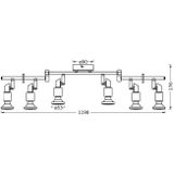Plafondarmatuur - Dimbare GU10-Spots - Mat Wit - Verstelbaar