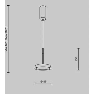 Maytoni LED hanglamp El, Ø 15,3 cm, wit, aluminium