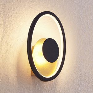 Lindby - LED wandlamp - 1licht - metaal - H: 29 cm - roestkleurig, verguld - Inclusief lichtbron