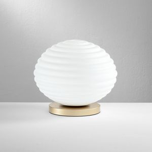 Eco-Light Ripple tafellamp, goudkleurig/opaal, Ø 32 cm