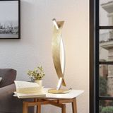 Lucande LED tafellamp Marija in chique gouden look