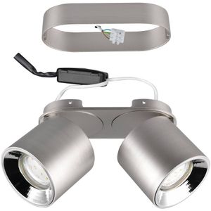 Trio Lighting Plafondspot Guayana GU10 2-lamps nikkel