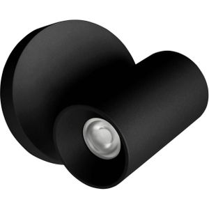 Linea Light LED plafondspot Bart S, dimbaar, zwart dimbaar, zwart, Hal, Aluminium, Modern, LED plafondlamp