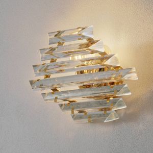 Novaresi Gouden kristalwandlamp Losanghe