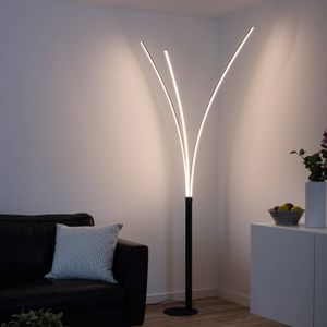 JUST LIGHT. LED vloerlamp Maja, 3-lamps zwart