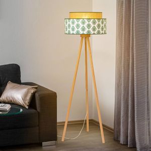 Duolla Vloerlamp Hampton Boho groen ornament/jute