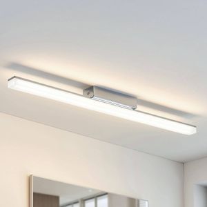 Lindby - Levke LED Plafondlamp - IP44 - Chroom/Wit