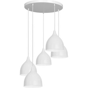 Luminex Hanglamp Nanu 5-lamps rond lichtgrijs