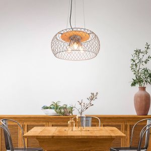 Trio Lighting Hanglamp Tamil met kooikap nikkel antiek