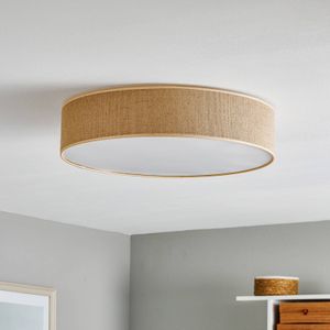 BRITOP Plafondlamp Jute met beige kap, Ø 58 cm