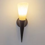 Wandlamp Lindby Alva, roestkleurig, glas, 34 cm hoog, E14