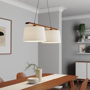 Lamkur Sweden hanglamp, 2-lamps, walnoot eiken