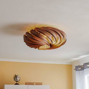 Gofurnit - Veneria - Plafondlamp - Noten - Ø 50 cm - Handgemaakt van Walnootfineer