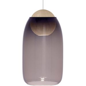 Mater Liuku Ball hanglamp hout natuur glas paars