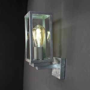 Eco-Light Buitenwandlamp Karo, staand schemersensor zink