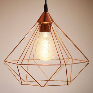 EGLO Hanglamp Tarbes, 1-lamp, 32,5cm, koper