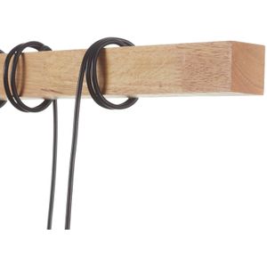 EGLO Townshend hanglamp met hout, 9-lamps