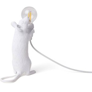SELETTI LED decoratie-tafellamp Mouse Lamp USB staand wit