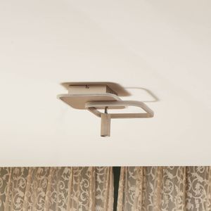 Lucande Tival LED plafondlamp, hoekig, 34cm nikkel
