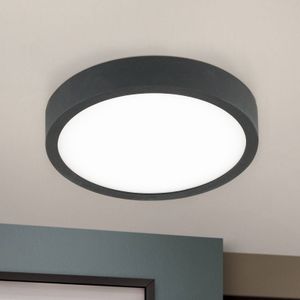 ORION LED plafondlamp Bully in zwart, 3.000 K, Ø14cm