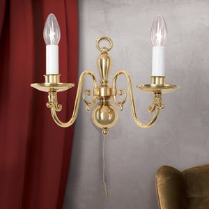 ORION Messing-wandlamp Imke, 2-lichts