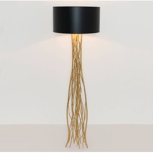 Holländer Vloerlamp Capri in zwart-goud