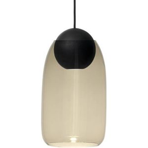 Mater Liuku Ball hanglamp hout zwart glas