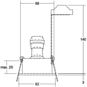 BRUMBERG Tirrel diepe GU10 inbouwspot, rond, aluminium