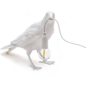 SELETTI LED decoratie-tafellamp Bird Lamp, wachtend, wit