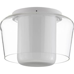 Helestra Canio glas-plafondlamp, buiten helder