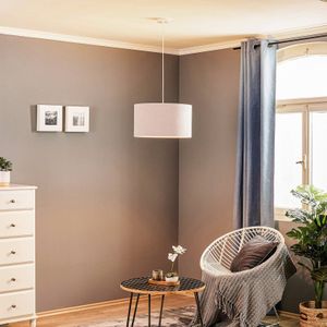 Duolla Bristol hanglamp, geweven patroon, grijs