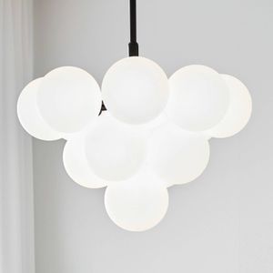 Markslöjd Hanglamp Merlot van glas, zwart/wit
