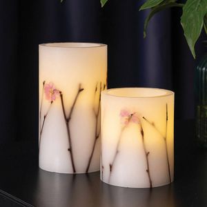 Pauleen 48010 Shiny Blossom Candle Waskaar - 2 Stuk - Wi - Roz - Bruin