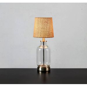 Markslöjd Costero tafellamp, naturel/transparant, 43 cm