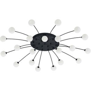 Trio Lighting Bullet LED plafondlamp, 21-lichts, zwart/wit