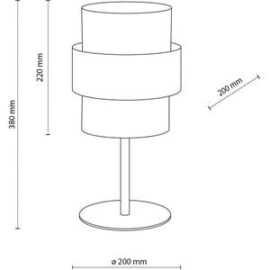 TK Lighting Calisto tafellamp, Jute, naturel bruin, hoogte 38 cm