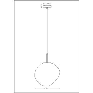 Eco-Light Canopus hanglamp, paars, Ø 36 cm, glas, E27