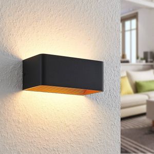 Arcchio Karam LED wandlamp, 20 cm, zwart