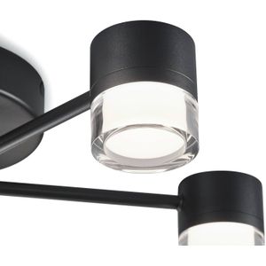 Helestra Kala LED plafondlamp, zwart, 11-lamps