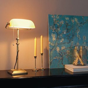 Steinhauer Bureaulamp Ancilla verstelbaar brons/geel