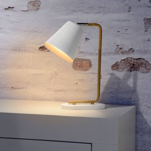 Lucide CONA - tafellamp met frame in houtlook